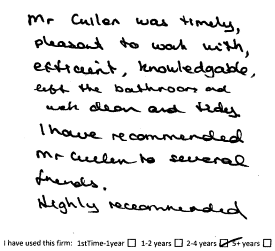 Customer review