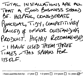 Customer review