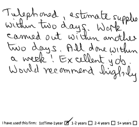 Customer review