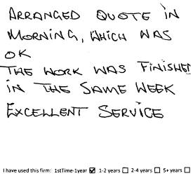 Customer review