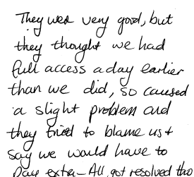 Customer review