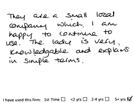Customer review