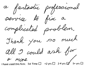 Customer review