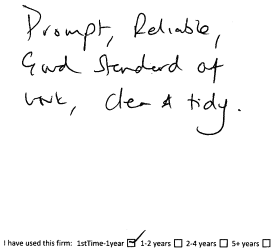Customer review