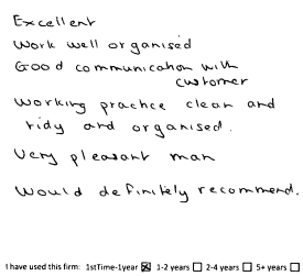 Customer review