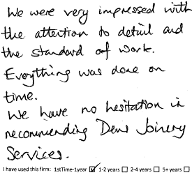 Customer review