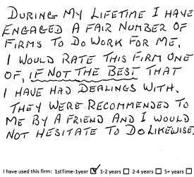 Customer review