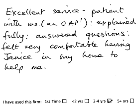 Customer review