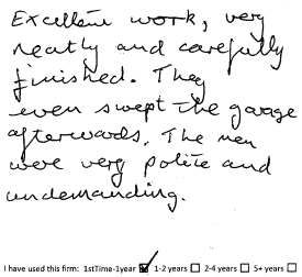 Customer review