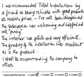 Customer review