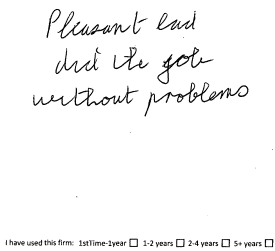 Customer review