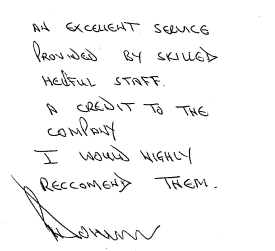 Customer review