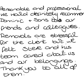 Dominic & Son Removals & Storage