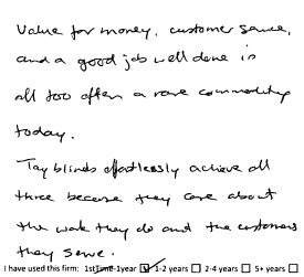 Customer review