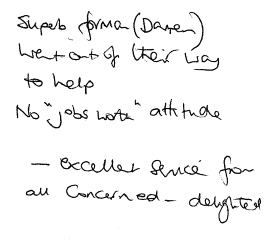Customer review