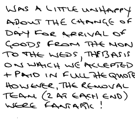 Customer review