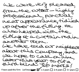 Customer review