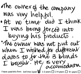 Customer review