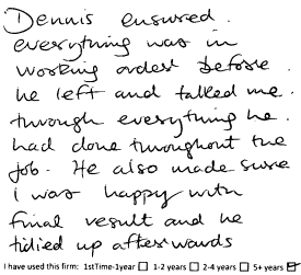 Customer review