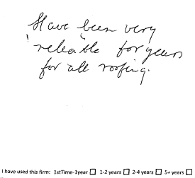 Customer review