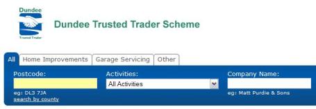 See our search engine for the Dundee Trusted Trader Scheme