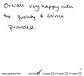 Customer review