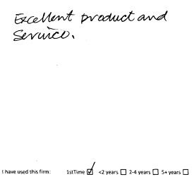Customer review