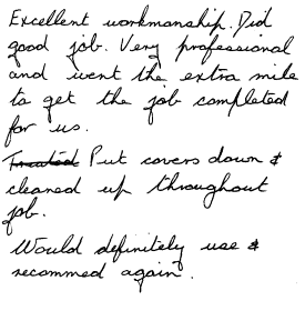 Customer review