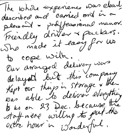 Customer review