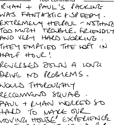 Customer review