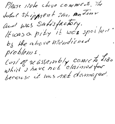 Customer review